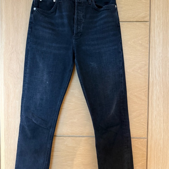 Agolde Riley High Rise Straight Crop Jeans - Picture 3 of 7